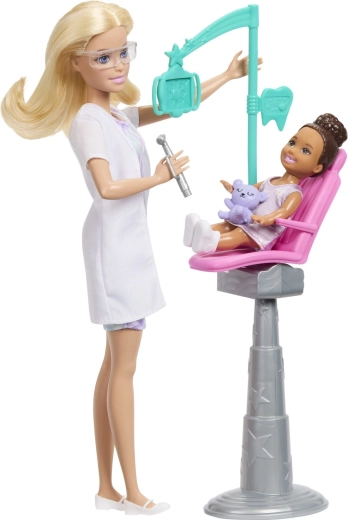 Jeu avec le patient et le fauteuil de dentiste