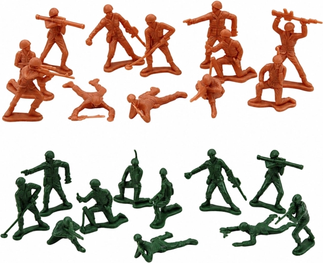 Soldats dans différentes poses pour un jeu réaliste