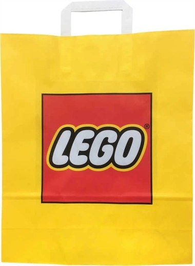 Sac cadeau publicitaire en papier Lego jaune 34 × 35 cm - 1 pièce