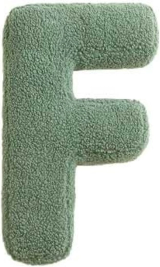 Mealini lettre en peluche f verte - 1 pièce