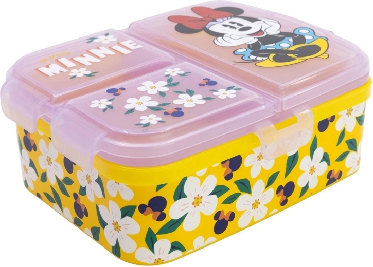 Boîte à goûter Stor Minnie XL avec plusieurs compartiments jaune - 1 pièce