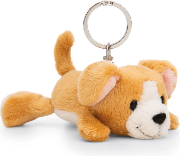 Porte-clés NICI chien marron couché Green
