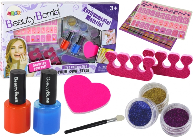 Kit de peinture pour ongles avec autocollants Beauty Bomb XXL