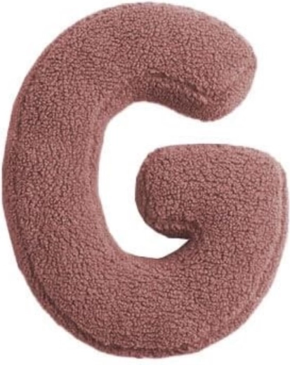 Mealini lettre en peluche G rose - 1 pièce