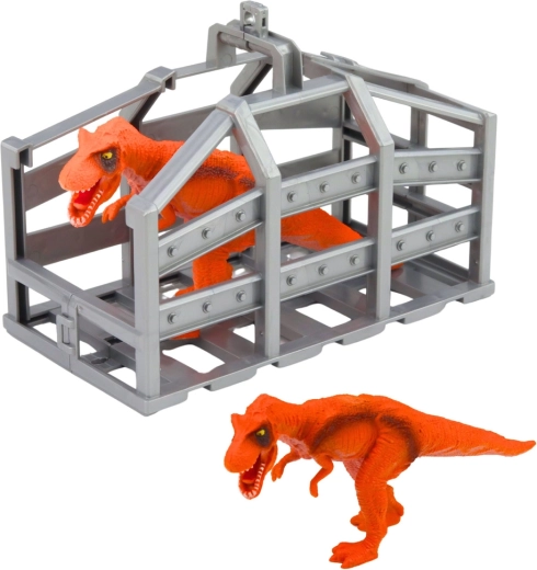 Cage et figurines de dinosaure pour un transport sécurisé