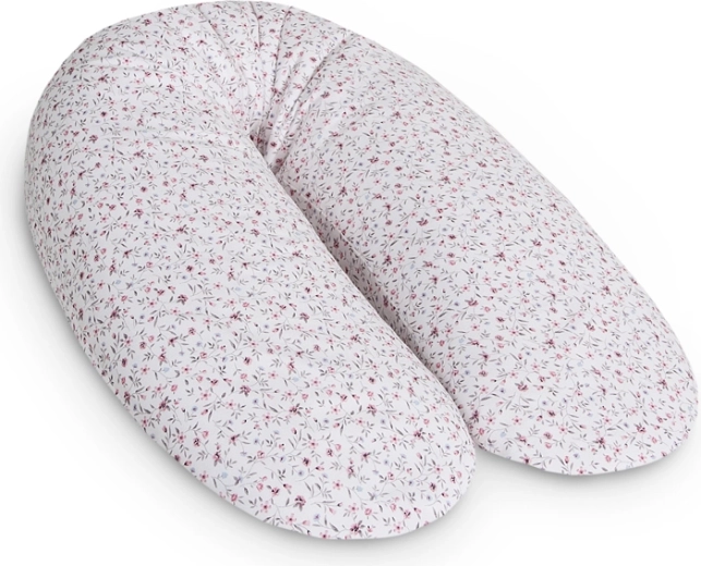 Coussin d’allaitement Ceba Cebuszka Multi en jersey motif myosotis « Forget-me-not » 190 cm