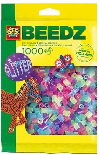 SES Creative perles à repasser avec paillettes 1000 pcs