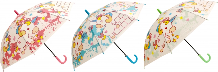Parapluie pour enfants avec licorne 50 cm