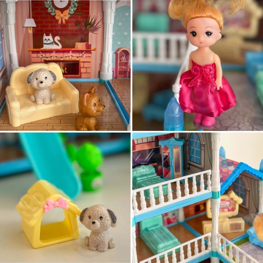 Un équipement riche, avec poupée et animaux de compagnie
