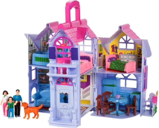Maison de poupée colorée pliable