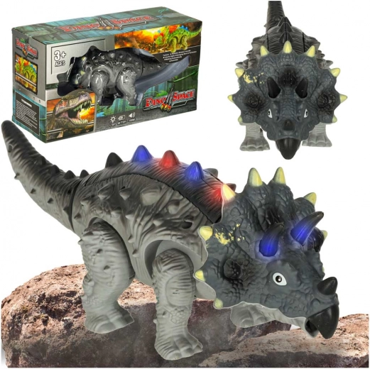 Dinosaure triceratops interactif à piles avec sons et lumières