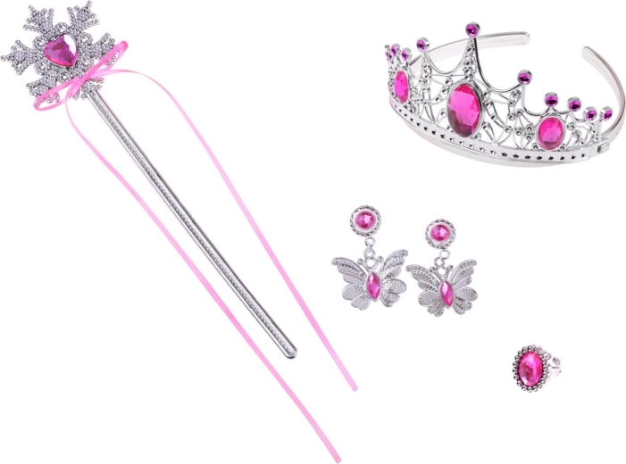 Couronne, baguette et « bijoux » pour un déguisement parfait
