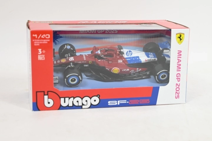 Modèle Bburago Ferrari SF-25 n° 16 Charles Leclerc Miami 1:43