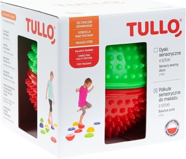 Demi-sphères sensorielles 2pcs rouge et vert