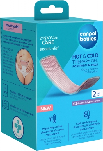Poches de gel post-partum HOT & COLD de Canpol babies, 2 pcs