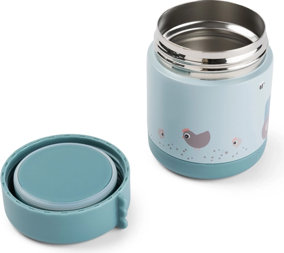 Done by Deer boîte isotherme pour aliments Tiny farm bleue 300 ml