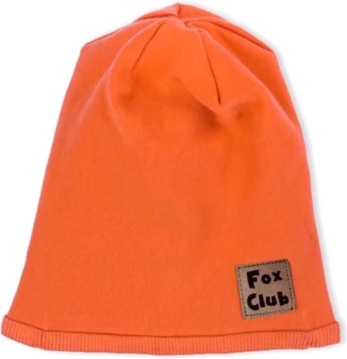 Bonnet bébé en coton Nicol Fox Club orange