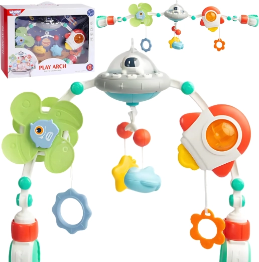 Arche d’éveil interactive pour bébé WOOPIE Baby avec berceuses, pour lit bébé