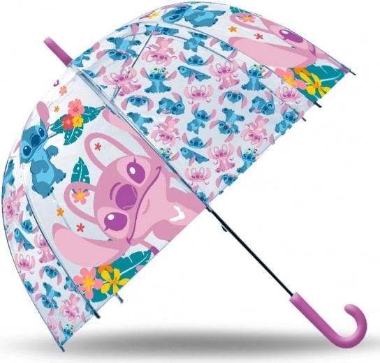 Parapluie manuel transparent 19" STITCH pour enfants