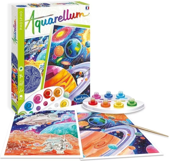 Sentosphere aquarelles phosphorescentes dans le noir – espace