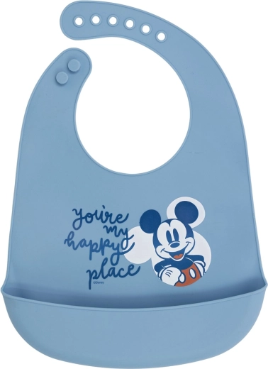 Bavoir en silicone Mickey Mouse Full of Smiles 30 cm