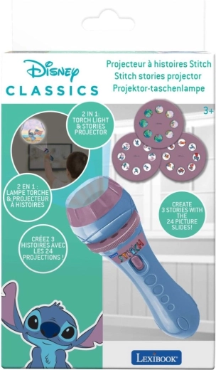 Projecteur d’histoires et lampe torche LED Disney Stitch Lexibook