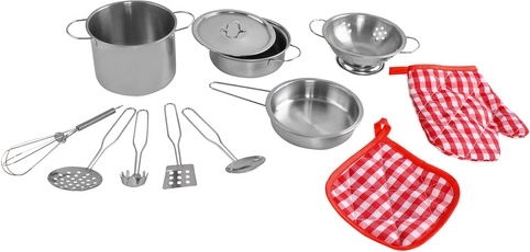 Équipement en métal 13 pièces pour petits chefs