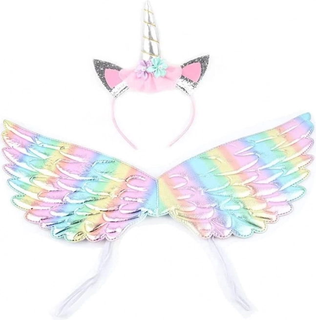 Costume de licorne avec ailes et serre-tête