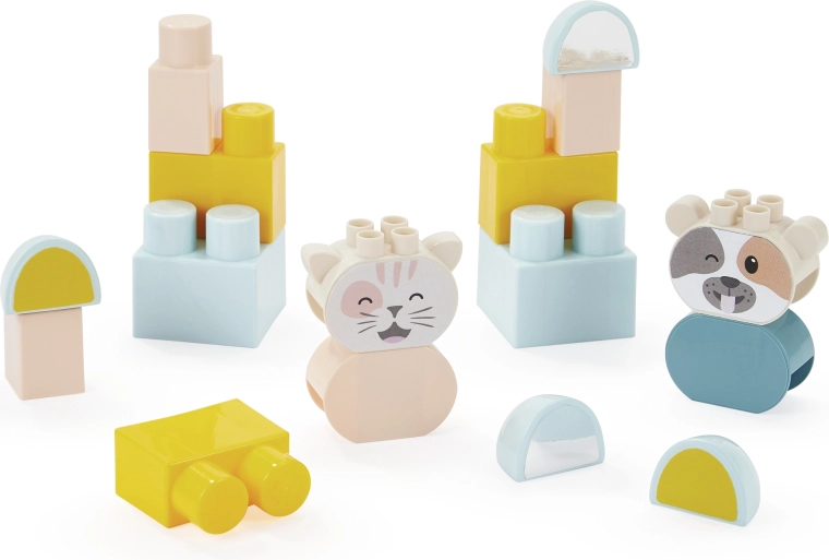 Jeu de construction avec 17 pièces dont des animaux