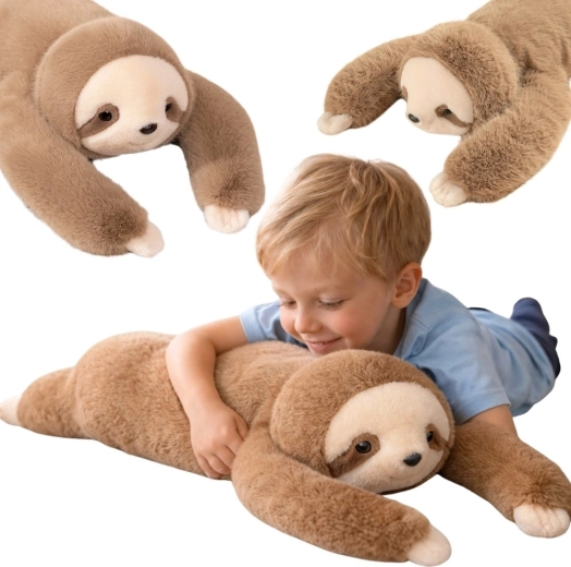 Peluche sensorielle lestée paresseux Woopie de 65 cm et 1,5 kg