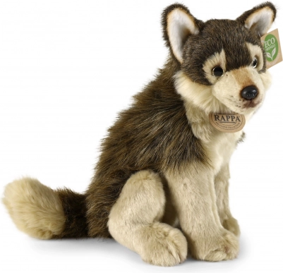 Loup en peluche assis 28 cm ECO Friendly – RAPPA