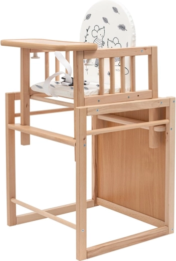 Chaise haute en bois pour enfant New Baby Jerry