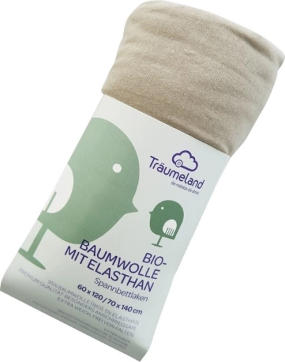 Träumeland drap-housse en coton bio avec élasthanne uni anthracite