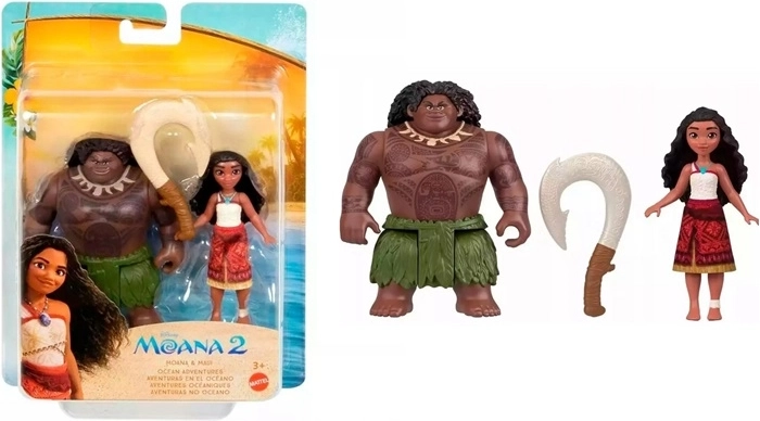 Disney Vaiana 2 – set de figurines Vaiana et Maui avec crochet magique