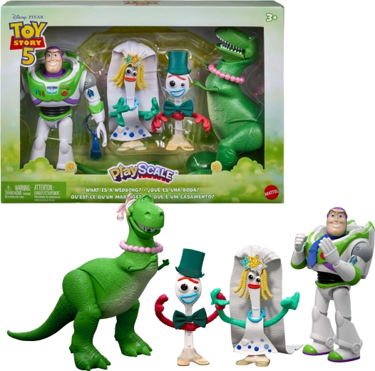 Mattel Disney Toy Story 5 PlayScale – set de figurines : mariage de Forky et Karen Beverly