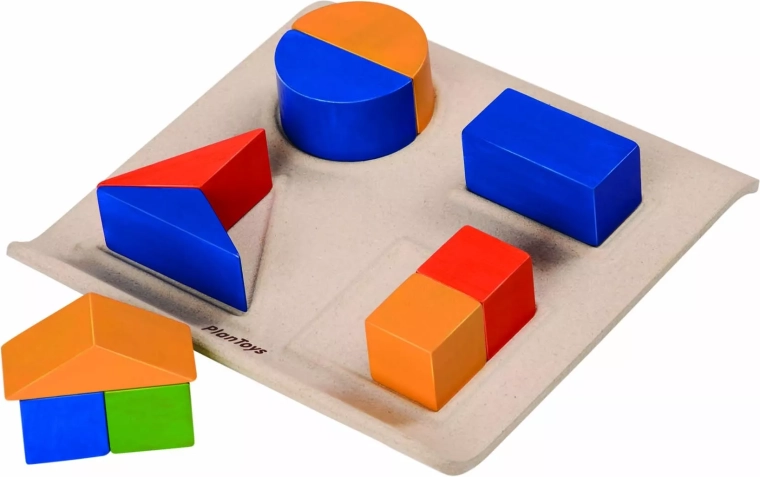 PlanToys puzzle d’assemblage de formes fractionnées
