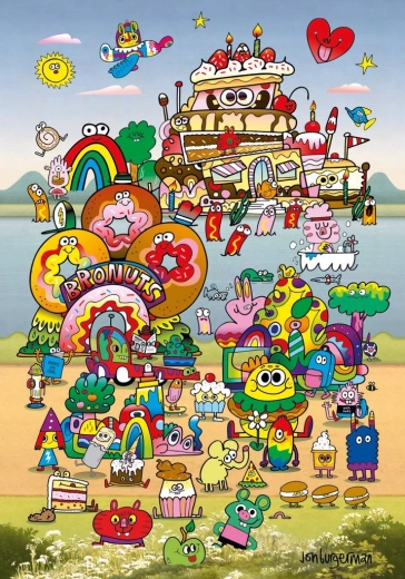 Puzzle HEYE En excursion Jon Burgerman 500 pièces