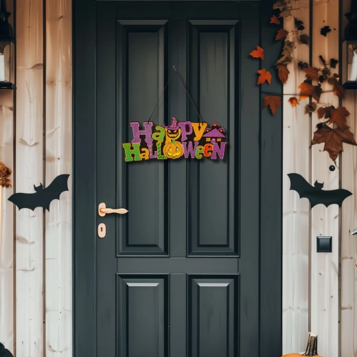 Décoration d’Halloween suspendue Happy Halloween 42,5 × 18 cm
