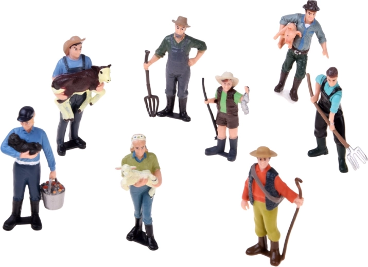 8 personnages différents pour une ferme vivante