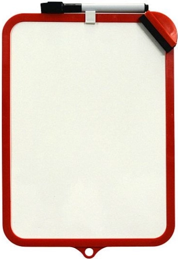 Ardoise effaçable double face Concorde 19 × 29 cm rouge