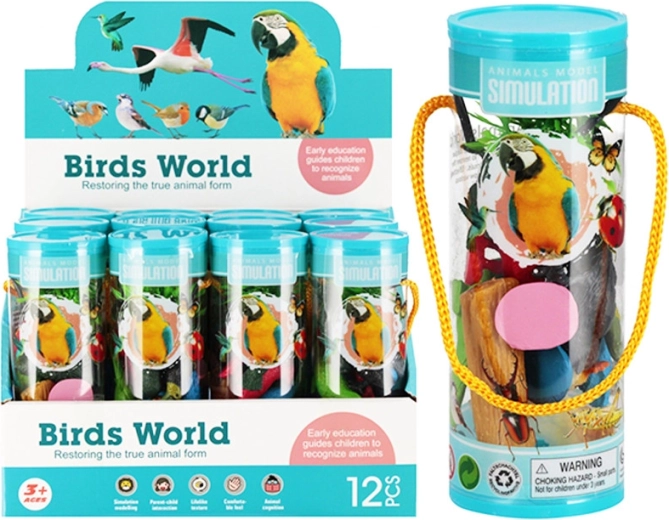 Ensemble de figurines d’oiseaux en tube – jouet éducatif pour enfants