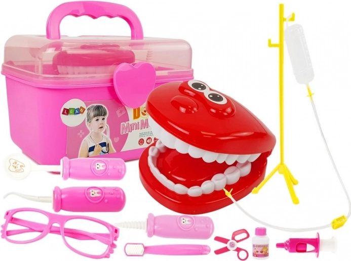 Set médical pour enfants – dentiste avec mallette, support à perfusion et accessoires