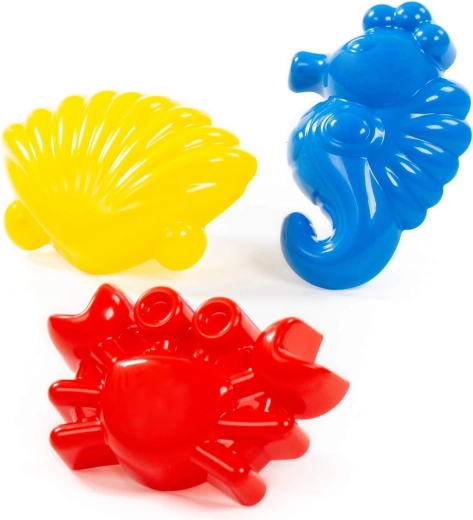 Moules à sable animaux marins – lot de 3 pièces