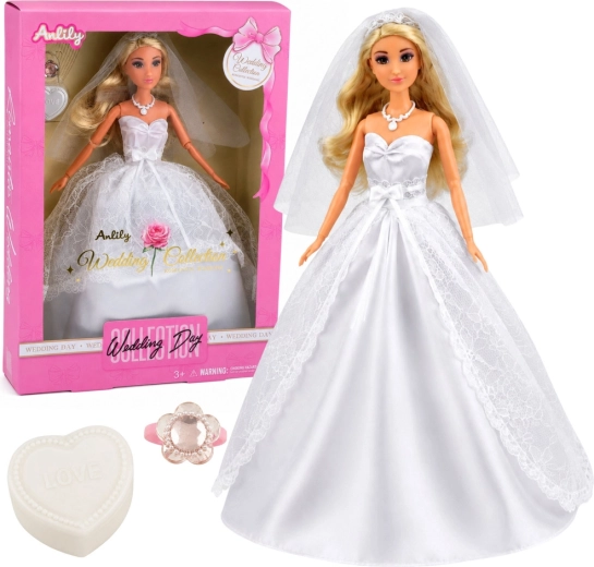 Poupée mannequin Anlily – mariée en robe de mariage 30 cm