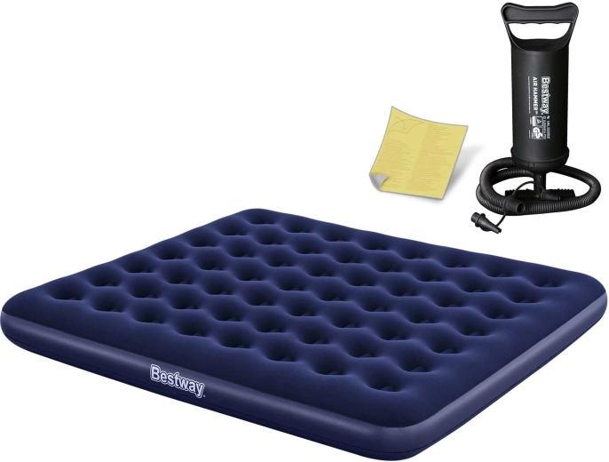 Matelas gonflable 203 × 183 × 22 cm avec pompe à piston BESTWAY