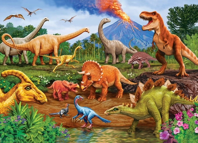 Puzzle familial dinosaures 350 pièces COBBLE HILL