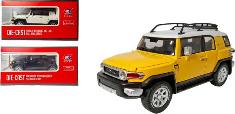 Modèle en métal Toyota FJ Land Cruiser 1:24 avec lumières et sons