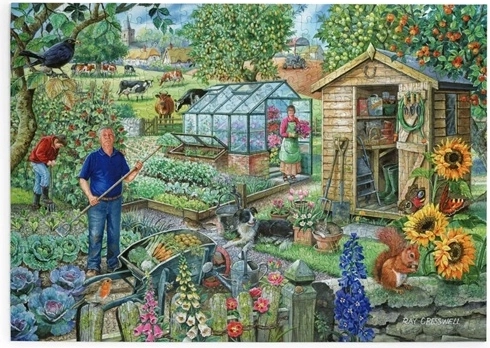 Puzzle Dans le jardin avec 500 grandes pièces