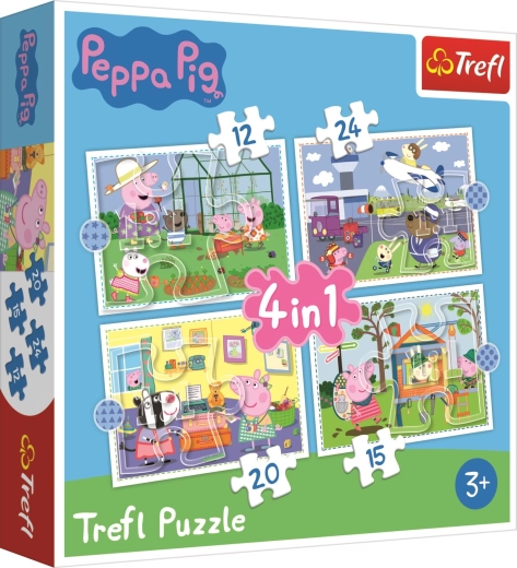 Puzzle 4-en-1 Peppa Pig pour enfants 3+