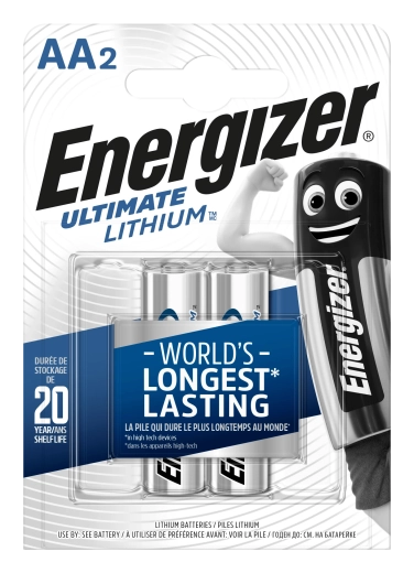 Piles Energizer Ultimate Lithium AA 1,5 V – 2 pièces